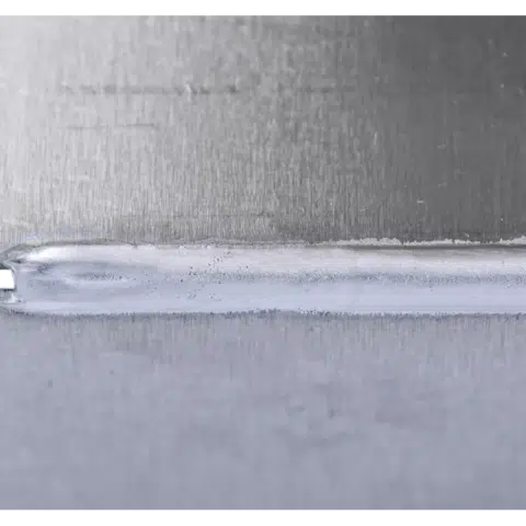 iWave Robot med CMT AC AlMg3 basmaterial, AlMg4,5 tillsatsmaterial, 1,5 mm plåttjocklek och 1,5 mm luftglapp